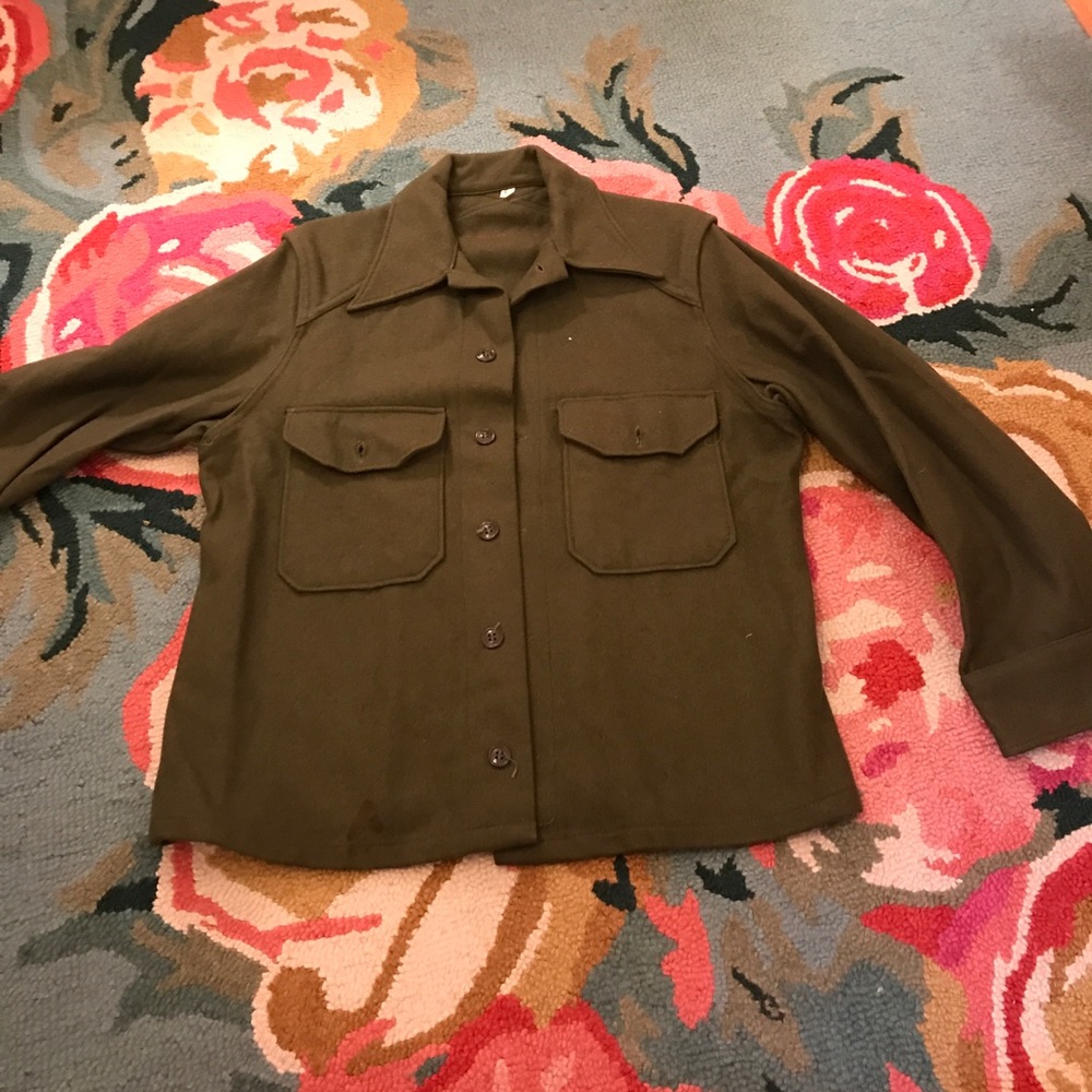 Men’s military surplus wool shirt